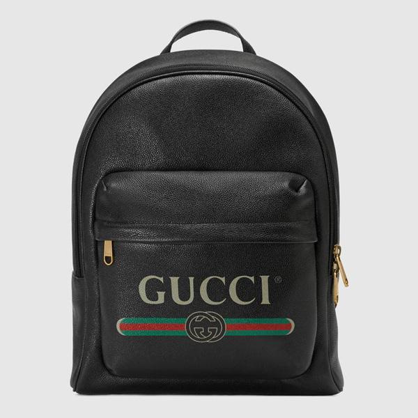 大人気【GUCCI グッチスーパーコピー】ロゴ プリント レザー バッグパック 9080940